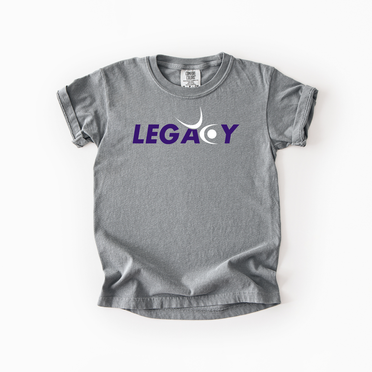 Logo Kids Comfort Colors Tee (Grey + Purple)