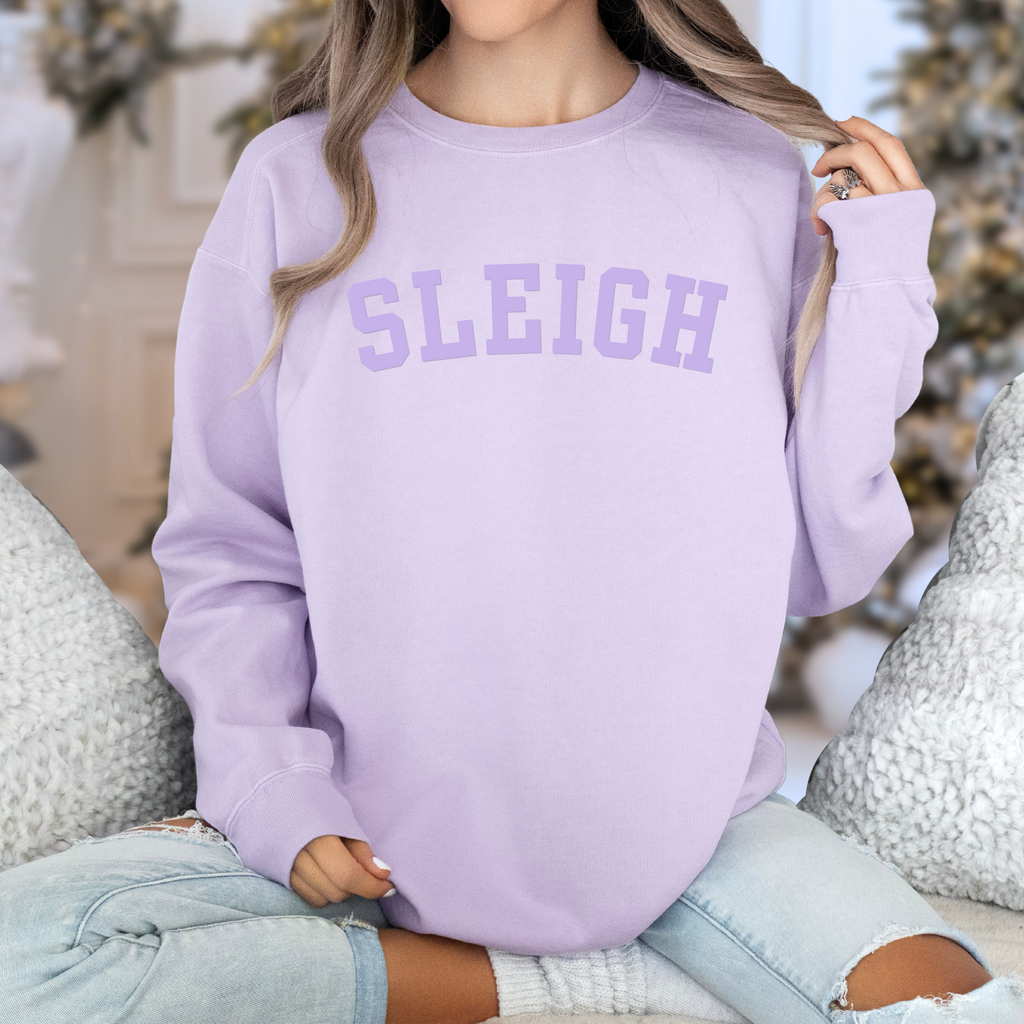 Lavender Sleigh Comfort Colors Crew