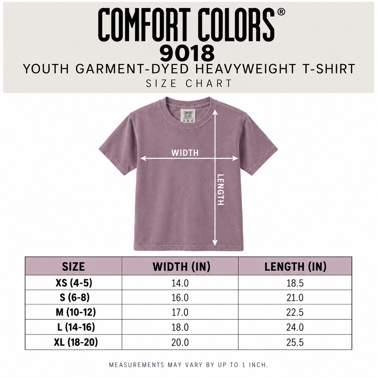 Logo Kids Comfort Colors Tee (Violet + Purple)