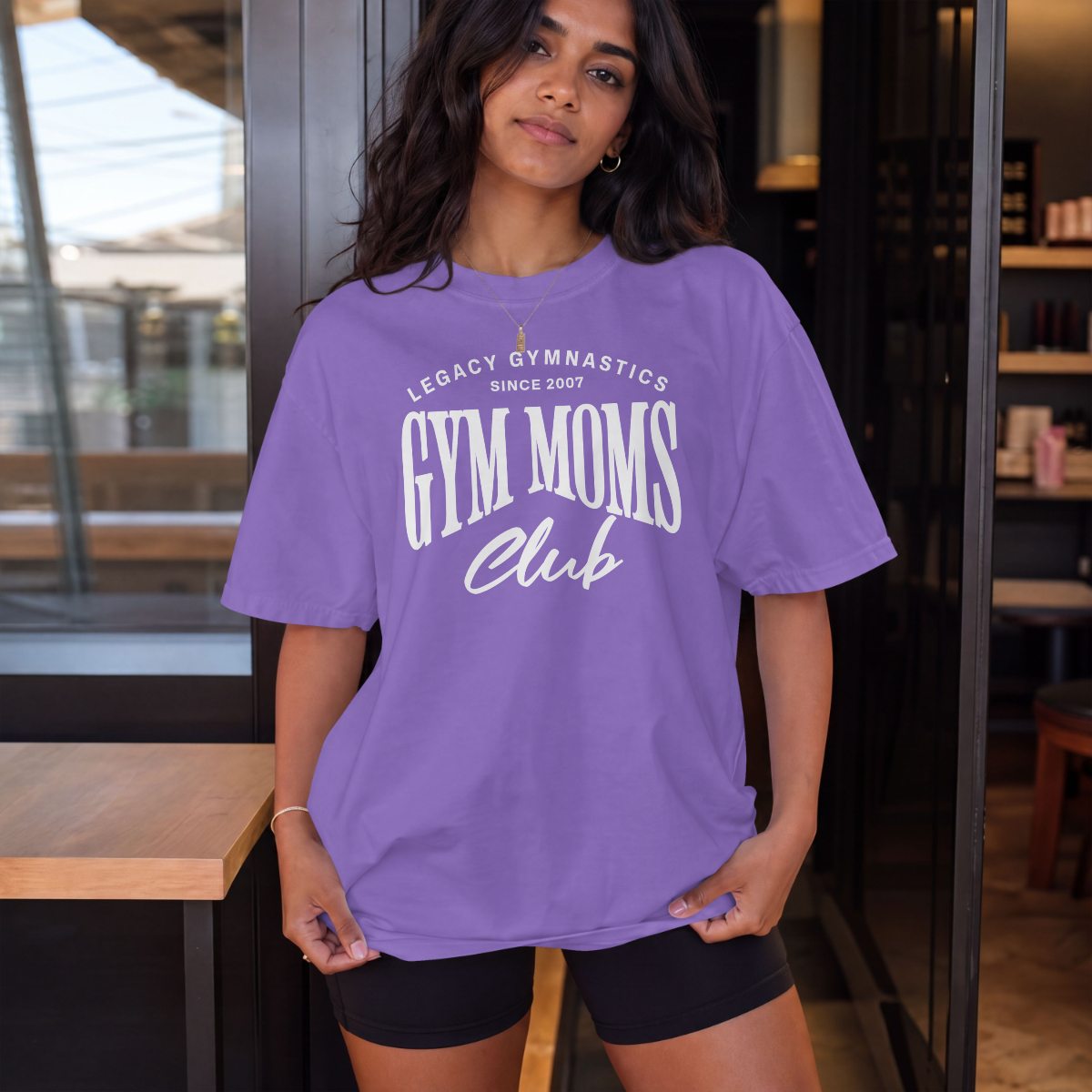 Gym Moms Club Comfort Colors Tee (Violet)