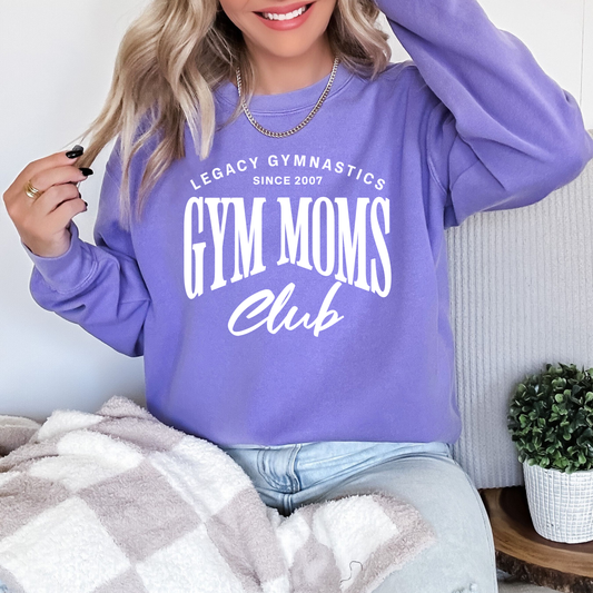 Gym Moms Club Comfort Colors Crewneck (Violet)