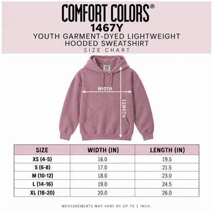 Script Logo Comfort Colors Kids Hoodie